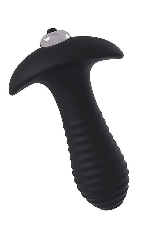 Анальна пробка з вібрацією Dream Toys Spiral Plug 9 см (чорний) - фото 2