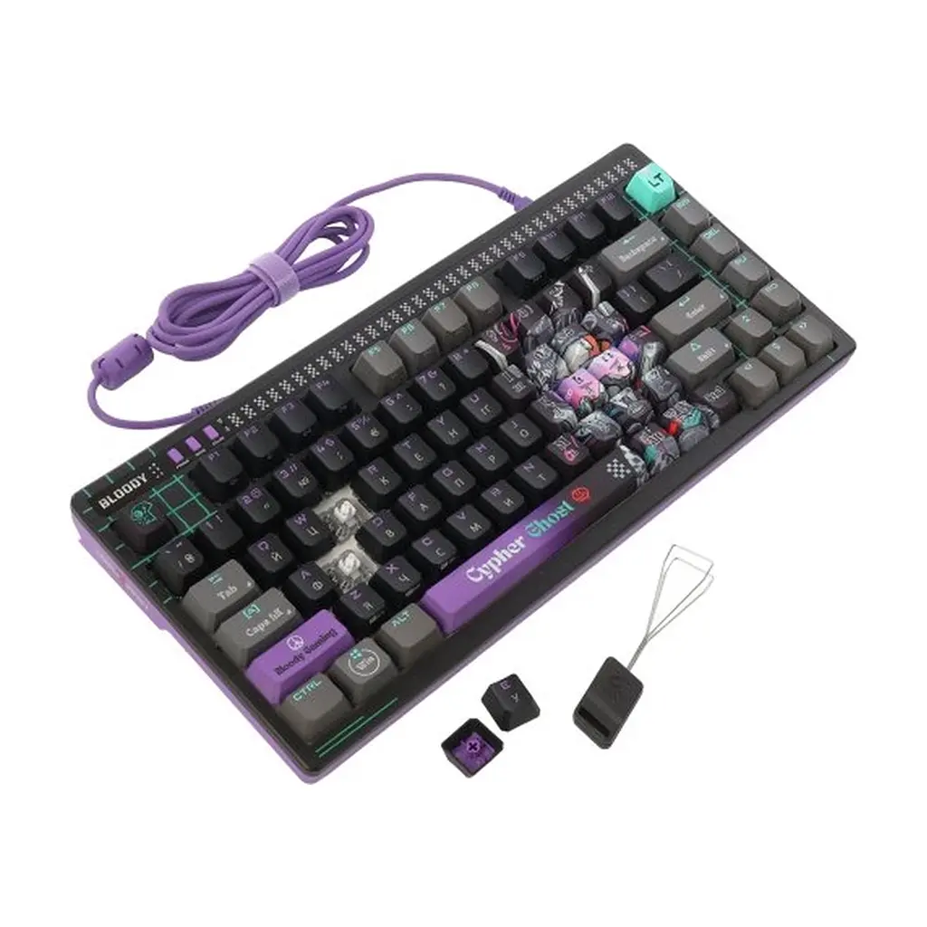 Клавіатура A4Tech AT75 RGB USB UA Cypher Ghost (4711421001830) - фото 2