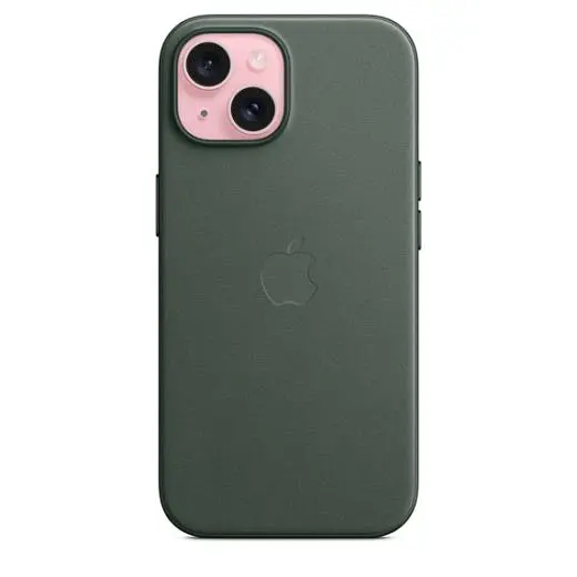 Чехол CasePro FineWoven Case with MagSafe Evergreen для iPhone 15 - фото 2
