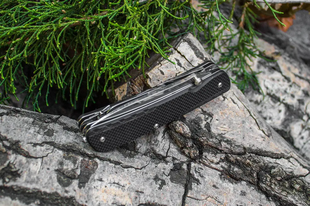 Багатофункціональний ніж Ruike Trekker LD31-B, (8.5 см) 12C27 / G10 чорний, 14 інстр. - фото 3