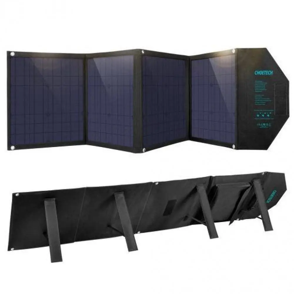 Сонячна панель Choetech 80W black 80 Вт / 5 В, 7 В, 9 В, 12В, 18В (37706) - фото 2