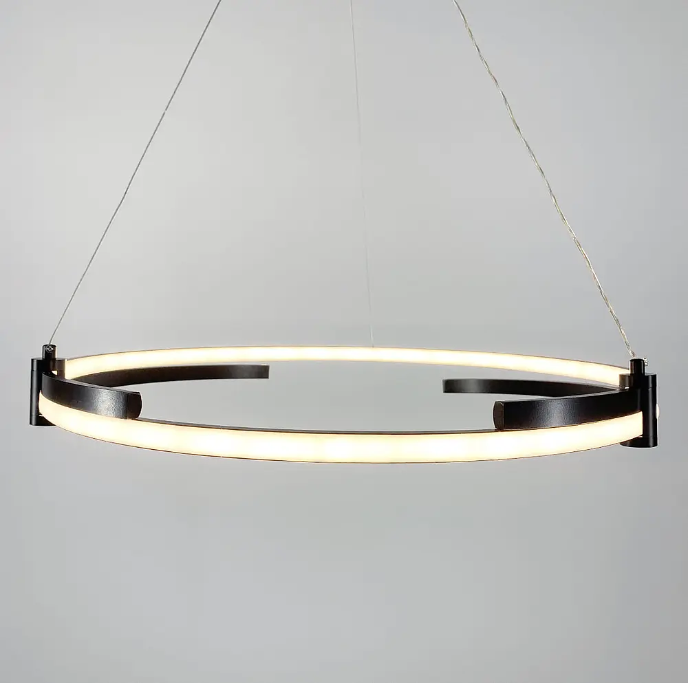 LED люстра в черном каркасе Line.F Диаметр 60см - фото 5