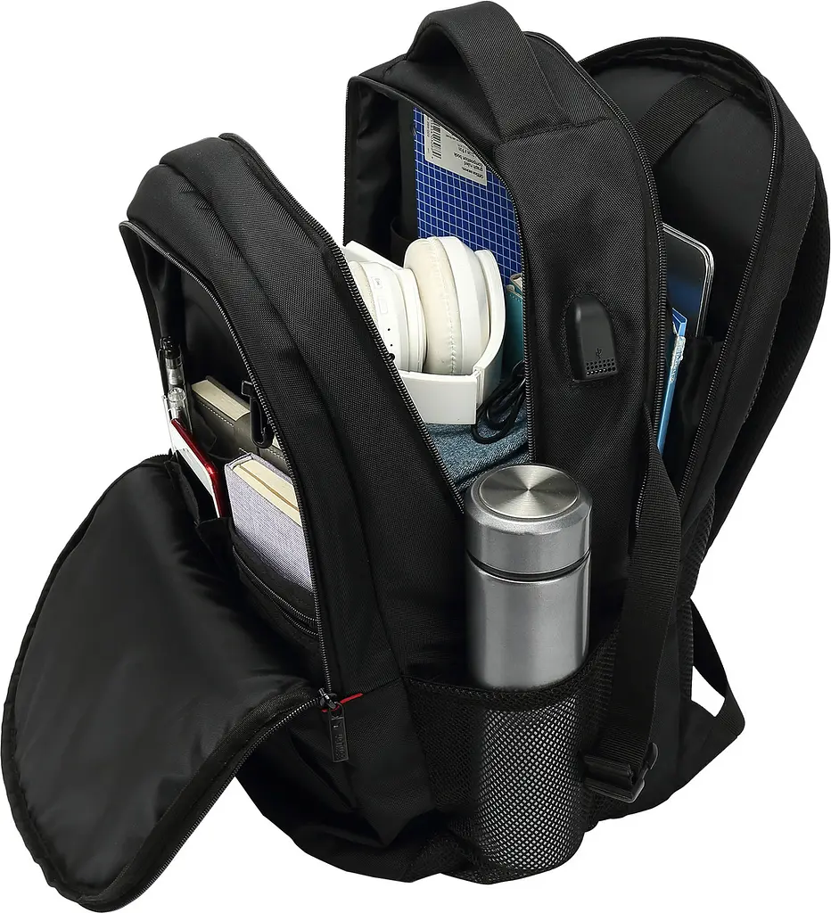 Рюкзак Yenkee 20L 15.6" FLASHPACKER YBB 1502 (чорний) (6811354) - фото 7