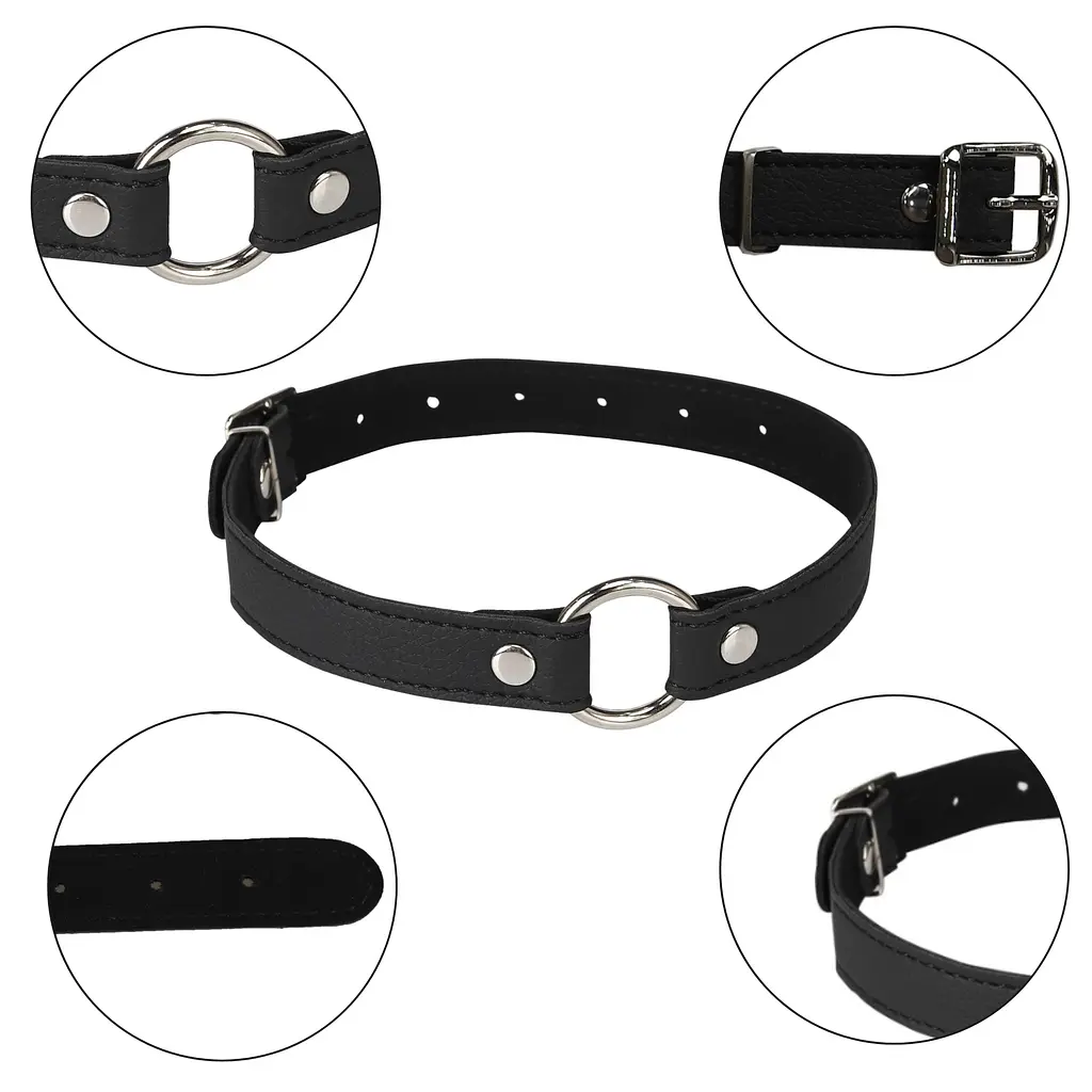 Нашийник Erospace Wild Play Choker With Ring C17 чорний - фото 5