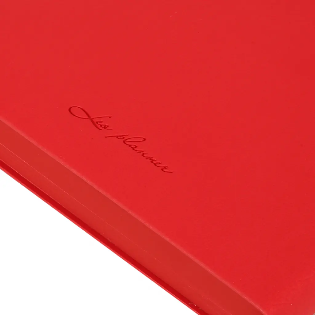 Дневник-деловая записная книжка А5 Leo Planner Binario 2026 мягкий красный 368 страниц (252642) - фото 6