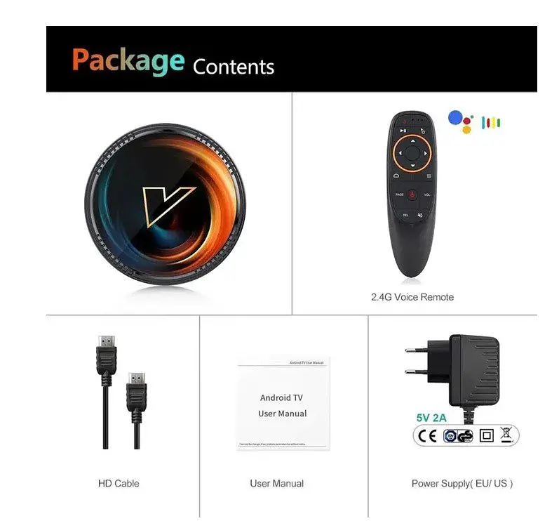 Смарт-ТВ-приставка Android SmartTV Box Vontar W2 ATV 4/32Gb Голос 4K HDR - фото 6