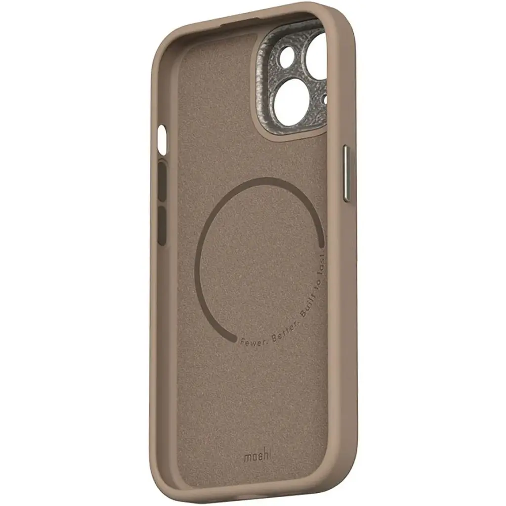 Чехол-накладка Moshi Napa Slim Hardshell Case Woodsmoke Brown для iPhone 15 (99MO231105) - фото 4