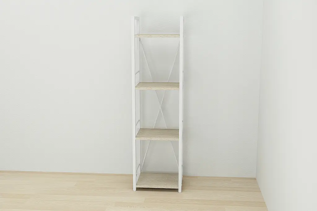 Этажерка 4/34 Ferrum-decor Серии Коннект 120x34x28 белый ДСП Дуб Сонома 16мм (FRD-104280) - фото 7