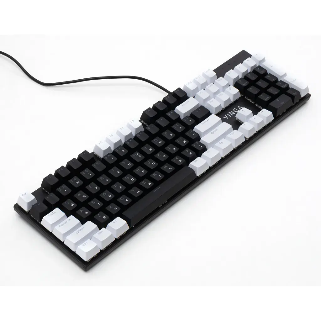 Клавіатура Vinga KBGM-095 LED Orange Switch USB White/Black (KBGM-095Y White/Black) - фото 3