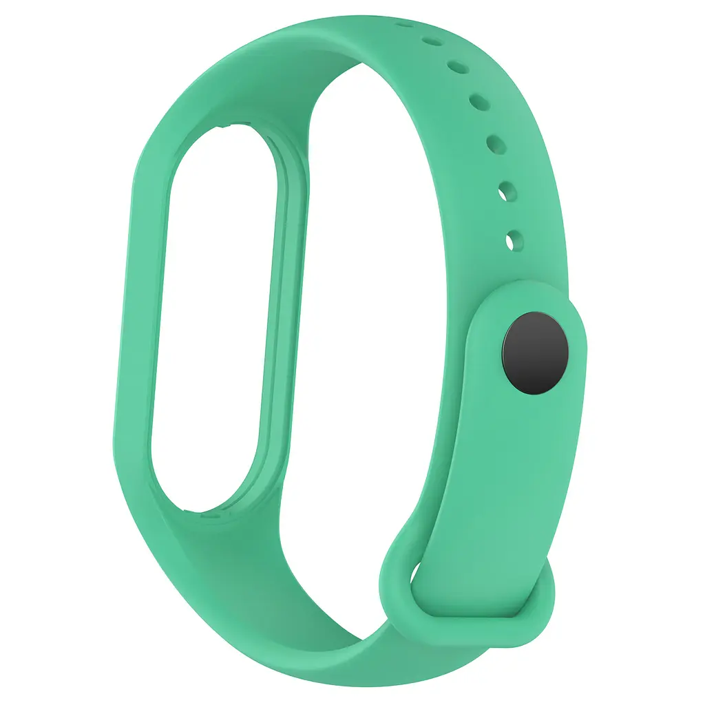 Силіконовий ремінець для фітнес браслетів Xiaomi Mi Band 5/6/7, Silicone, teal green, зі зручною застібкою, на фітнес трекер та смарт годинник, ArmorStandart (ARM61889) - фото 2