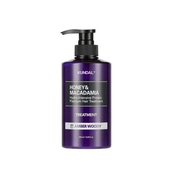 Кондиціонер для волосся "Бурштинова деревина" 500 мл Kundal Honey & Macadamia Protein Hair Treatment Amber Woody - фото 2