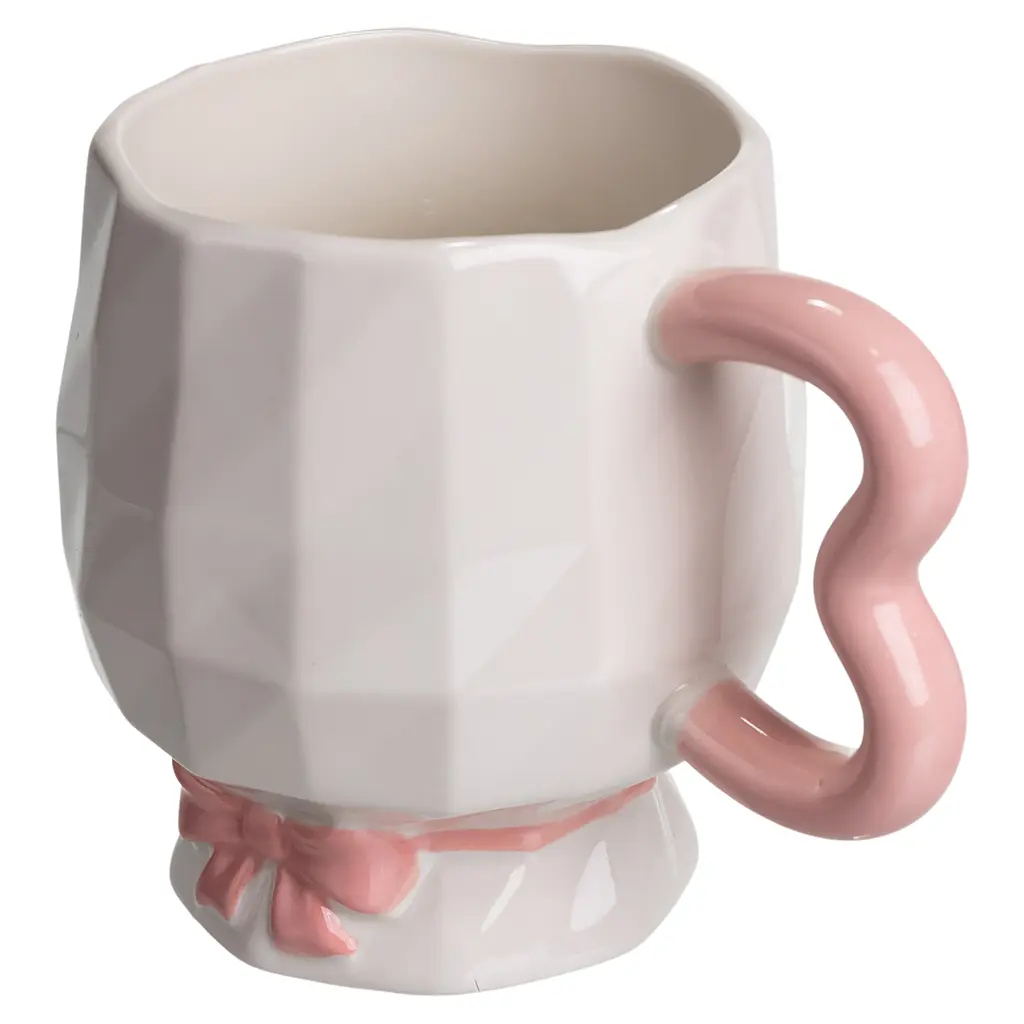 Чашка фарфоровая Yiwu на ножке 400 мл розовый Yiwu FM-39C - фото 3