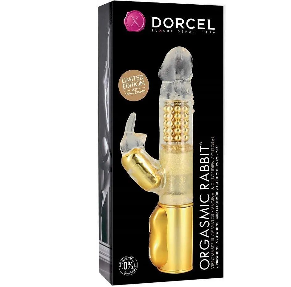Вибратор кролик Dorcel Orgasmic Rabbit 25 см золотой - фото 5
