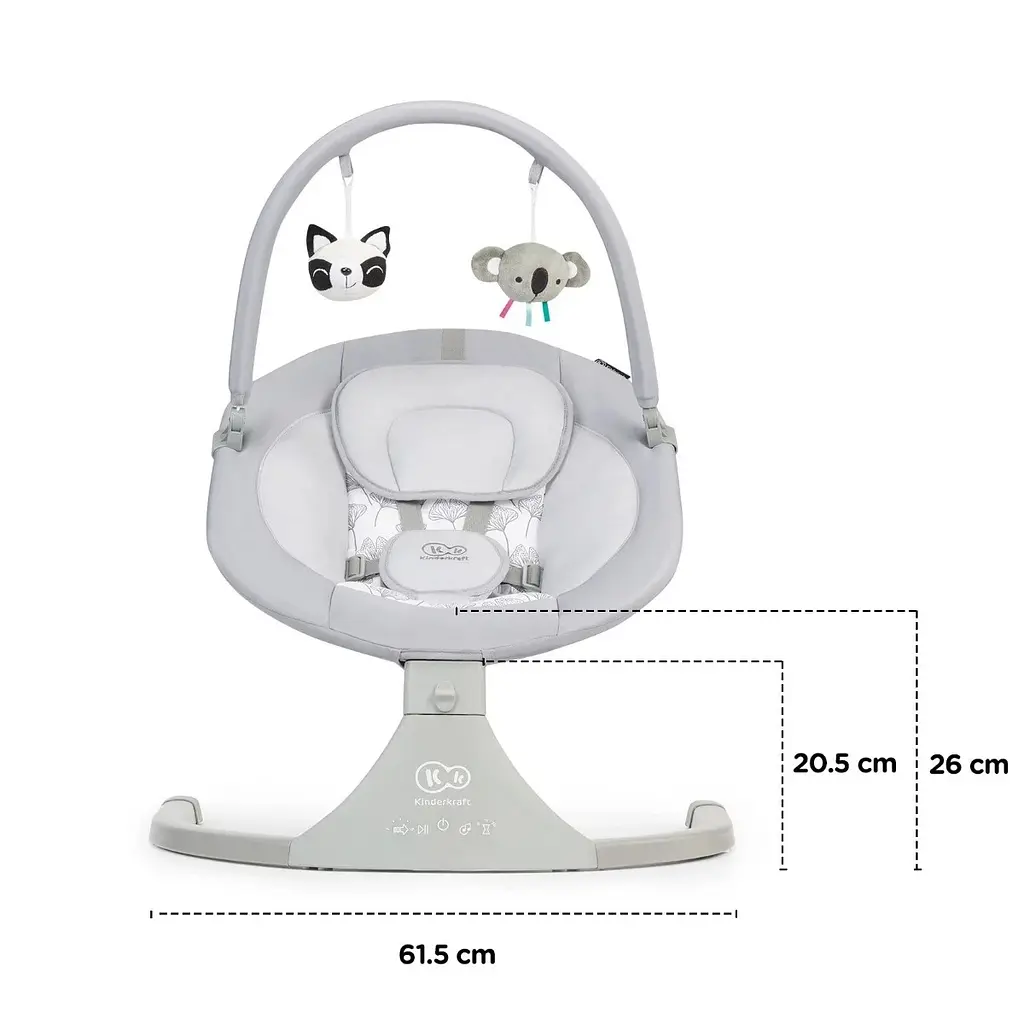 Електричне крісло-гойдалка Kinderkraft Luli Grey (4118) - фото 10