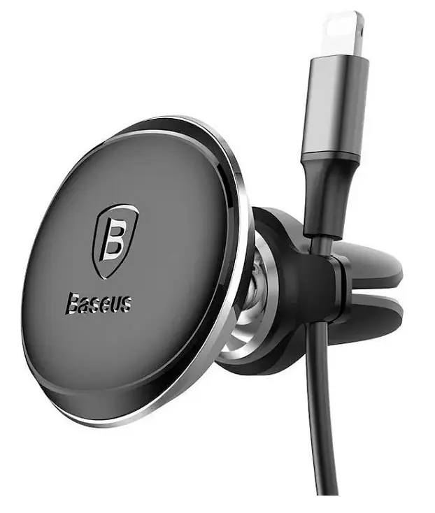 Автоутримувач Baseus Magnetic Air Vent Car Mount With Cable Clip Black (SUGX020001) - фото 3