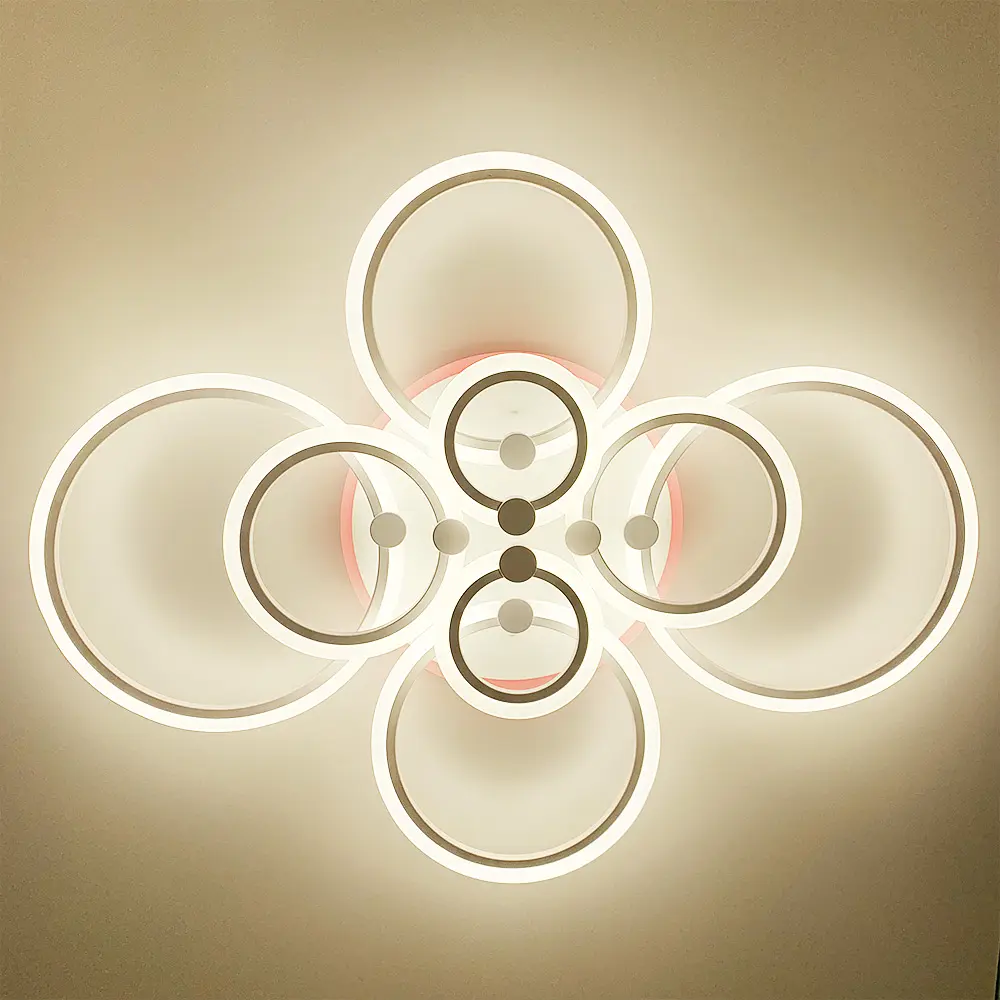 Светодиодная люстра Senta на 8 колец в белом корпусе Line.F A 2374/8 RGB WH - фото 5