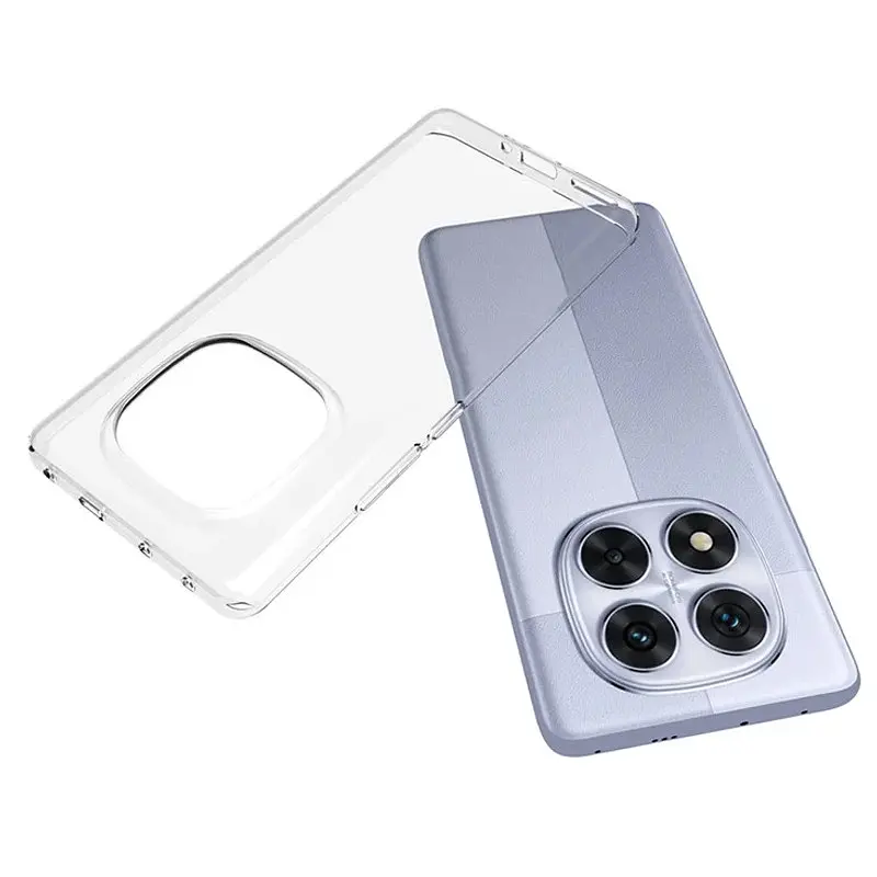 TPU чехол Epik Transparent 1,5mm для Xiaomi Redmi Note 14 Pro+ 5G Бесцветный (Прозрачный) - фото 2