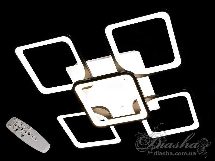 Лед люстра з діммером Diasha 8060/4+1WH dimmer