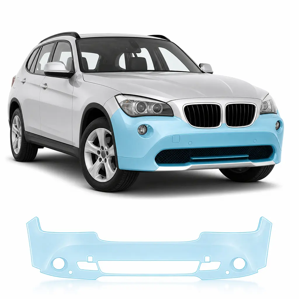 Антигравійна захисна бронеплівка за лекалами для BMW X1 E84 2009-2015 - передній бампер