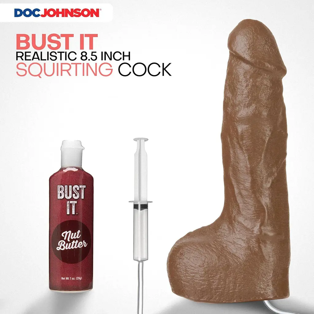 Фалоімітатор Doc Johnson The Realistic Cock ULTRASKYN Squirting, 24 см - фото 2