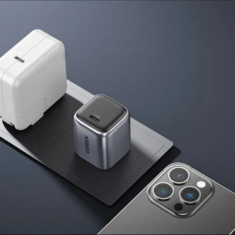 Зарядний пристрій 1xUSB 30W (USB-C) Gan PD Nexode Mini Сірий CD319 Ugreen (90666) - фото 4