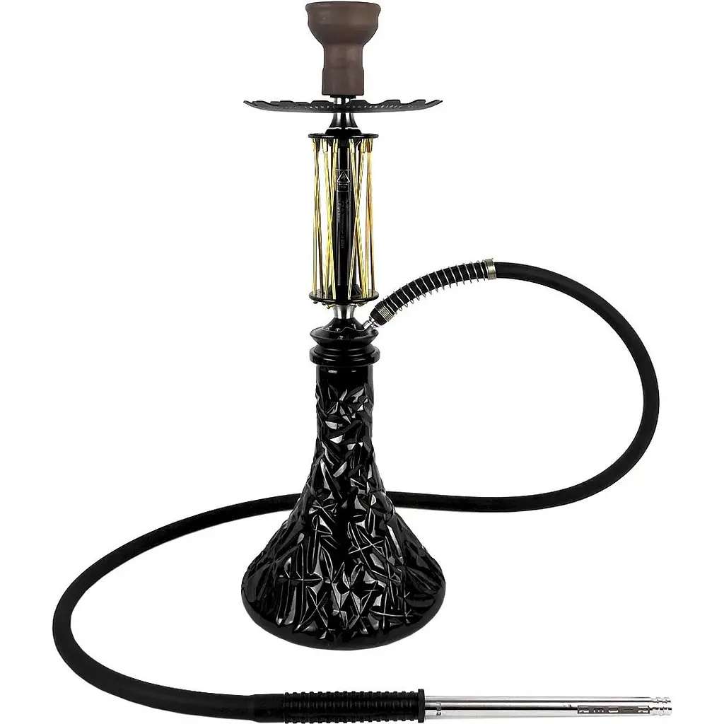 Кальян Trumpet Hookah Rider W-40 Gold-Black (колба Crystal Black) - фото 2