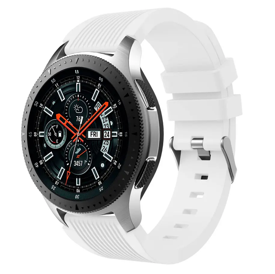 Силиконовый ремешок Watchbands Galaxy для Samsung Galaxy Watch 3 45mm - белый (WB001GALAXYWHITE4) - фото 2