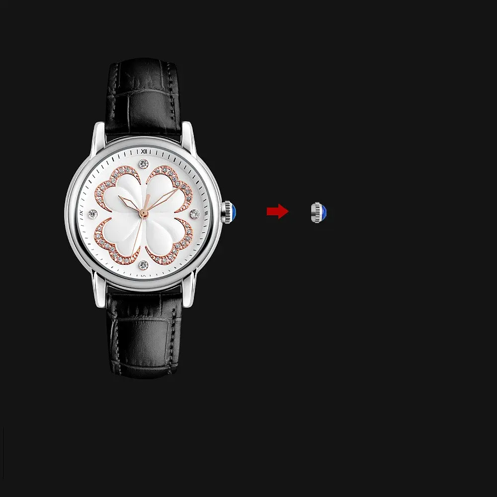 Жіночий класичний годинник Skmei 9159 Elegant (Чорний) - фото 4