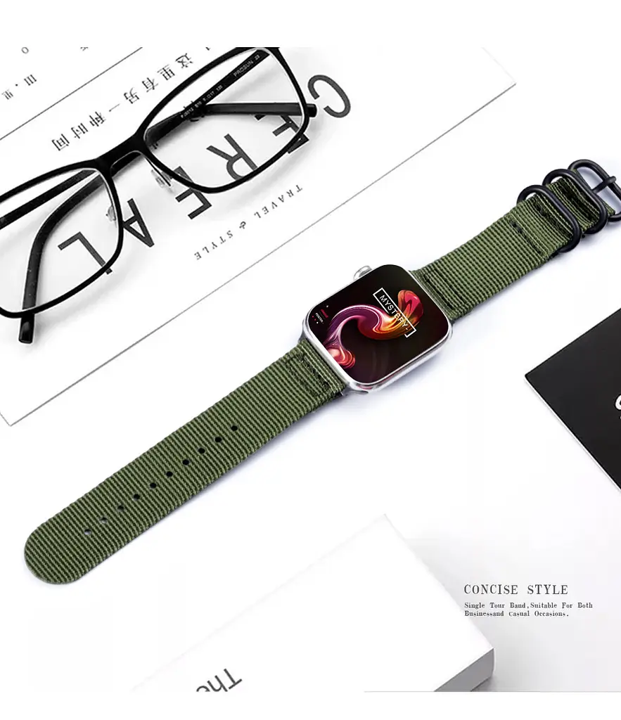 Нейлоновий ремінець Primo для Primolux Traveller для Apple Watch 38 мм, 40 мм, 41 мм Army Green - фото 6