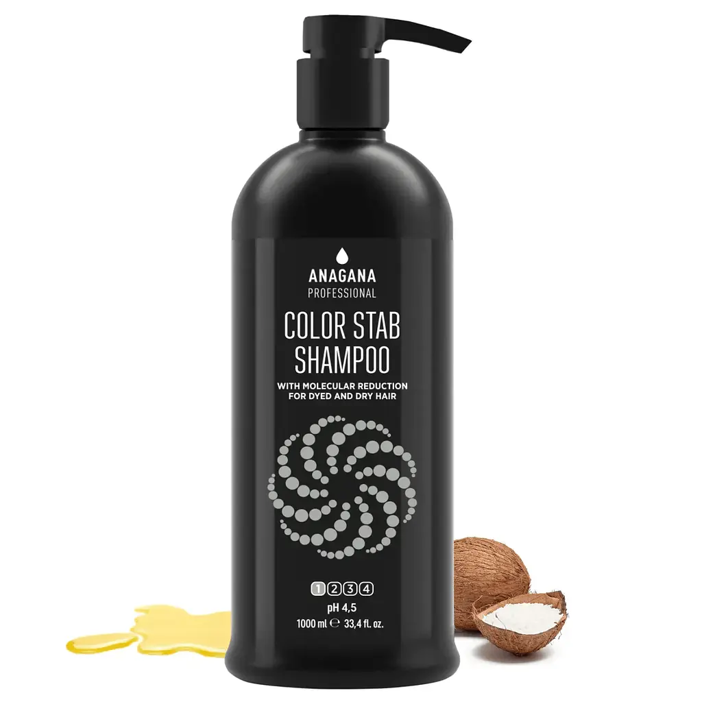 Шампунь Стабилизатор цвета и молекулярное восстановление COLOR STAB SHAMPOO with molecular reduction ANAGANA 1000 мл - фото 2