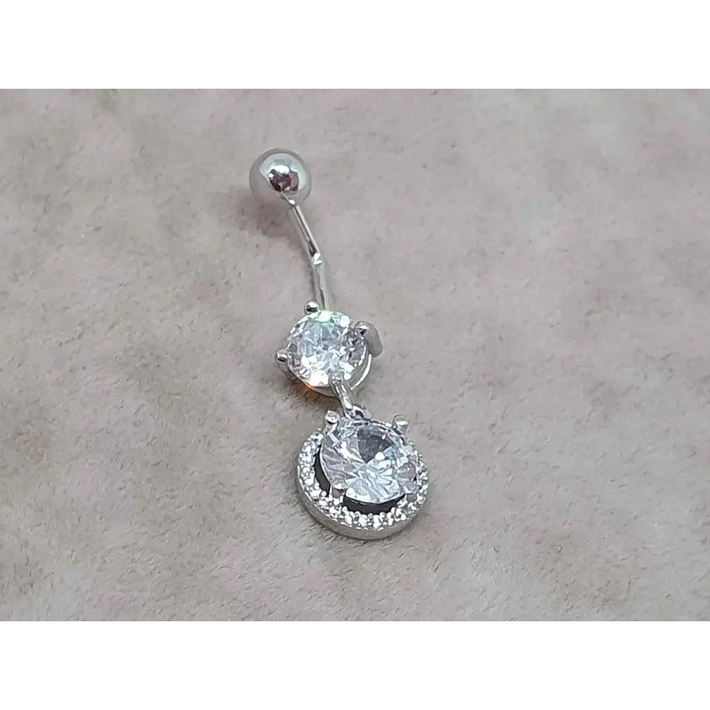 Серебряная серьга для пирсинга пупка Umax. 7048U - фото 2