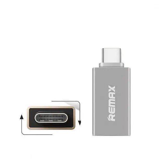 Адаптер Type C-USB 3.0 Remax RA-Otg1 Otg золотий - фото 3