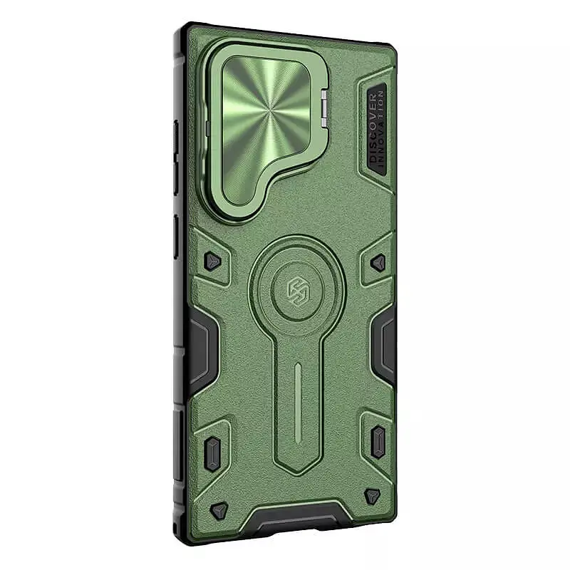 TPU+PC чохол Nillkin CamShield Armor Prop для Samsung Galaxy S24 Ultra Dark Green - фото 3