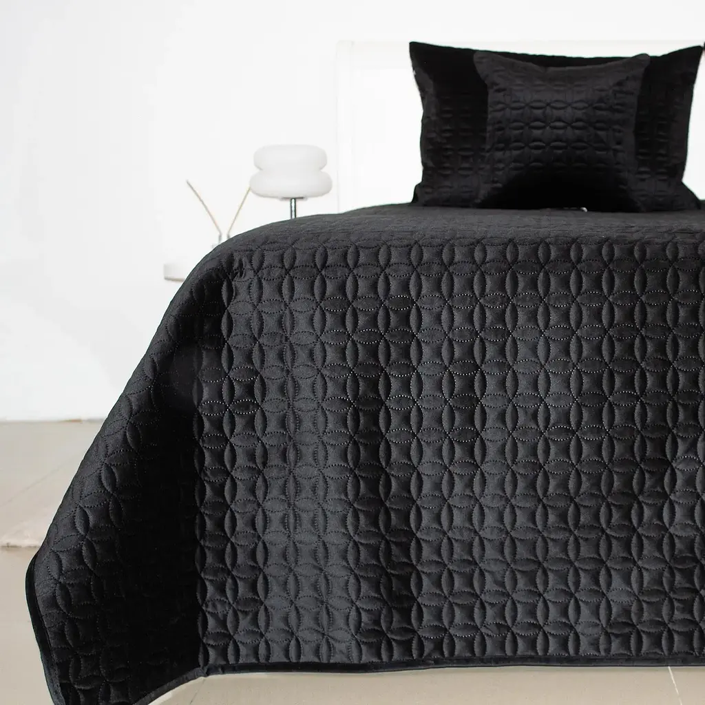 Покривало ТЕП Velour Мозаїка 220x240 см чорний (4-00517_36190) - фото 2