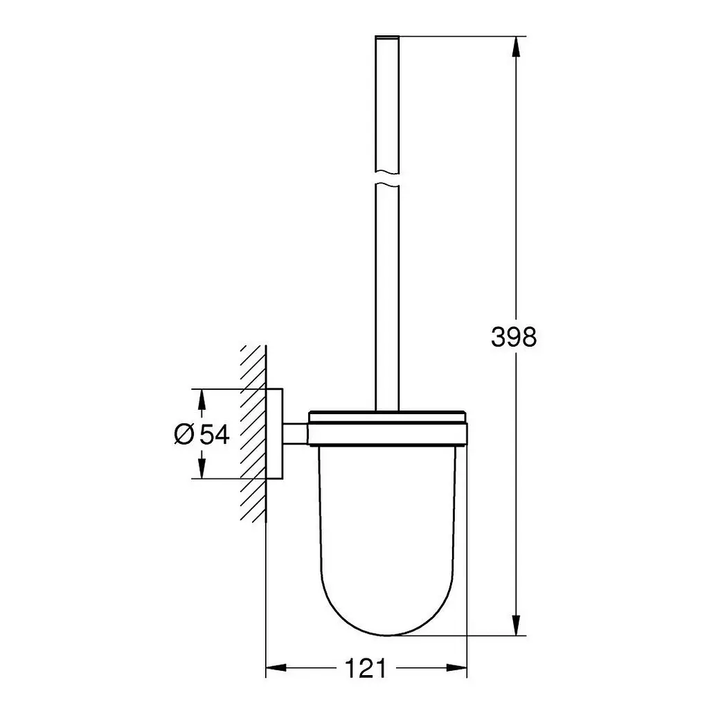 Йоржик для унітазу настінний Grohe QuickFix Start 41185000, Білий - фото 2