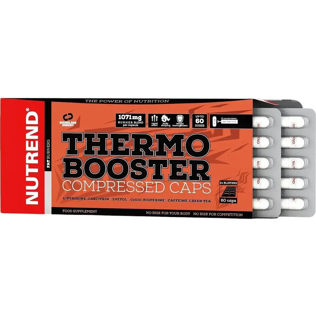 Жироспалювач Nutrend Thermobooster Compressed 60 капсул - фото 2