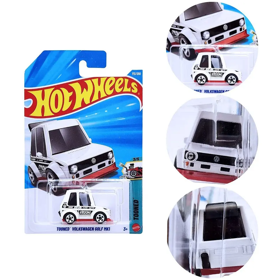 Базова машинка Hot Wheels Tooned Volkswagen Golf MK1 біла (5785) JJK16 - фото 3