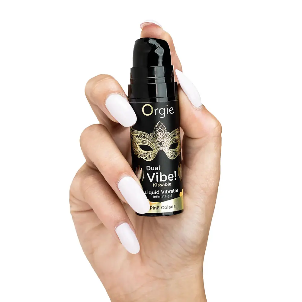 Рідкий вібратор Orgie DUAL VIBE! Піна колада 15 мл - фото 4