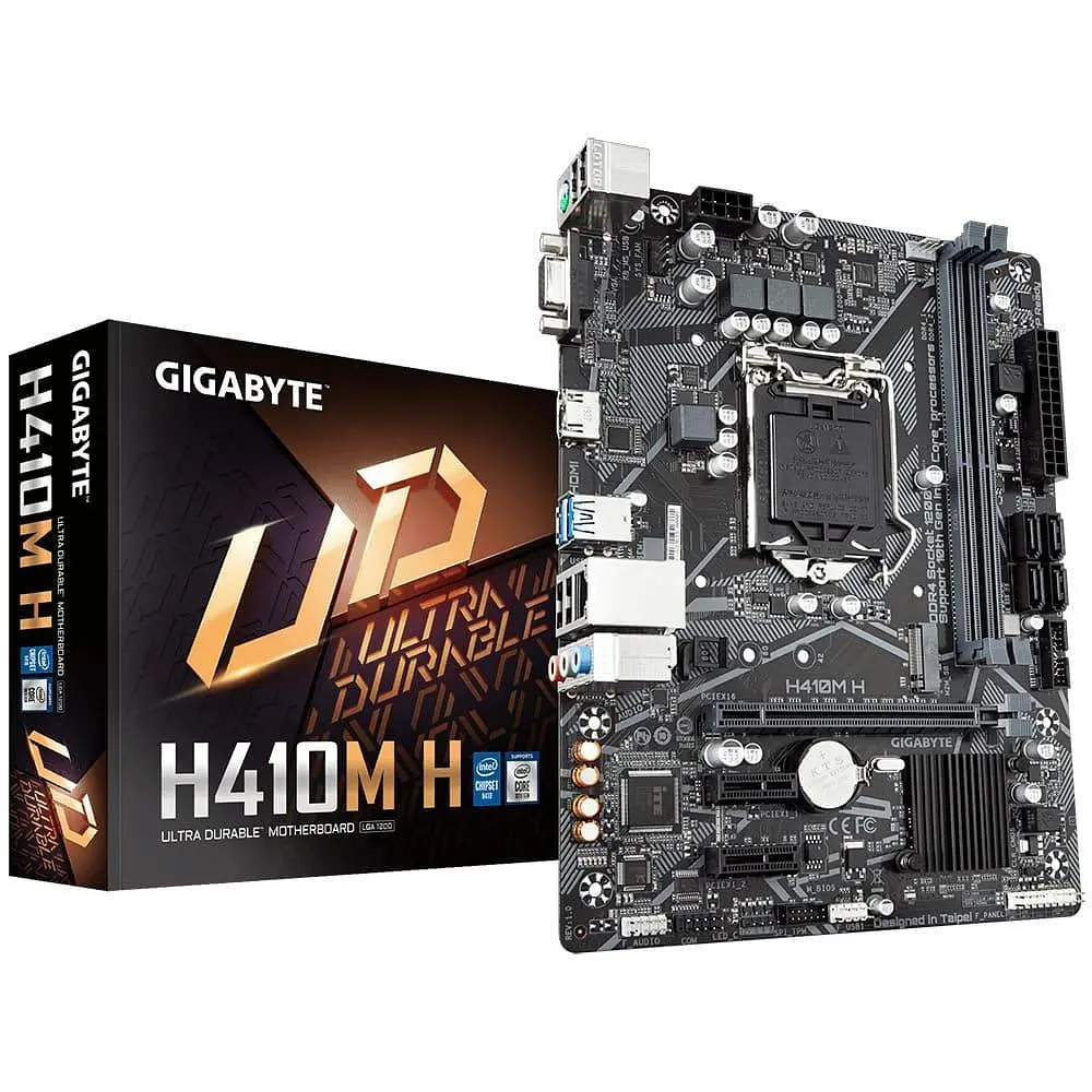 Материнская плата Gigabyte H410M H (H410M H) (Socket 1200, Intel H410, Micro-ATX) Б/у - фото 4