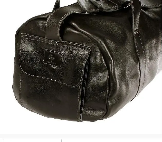 Шкіряна дорожня сумка GRANDE PELLE 30х55х25 см sum0025419 - фото 3
