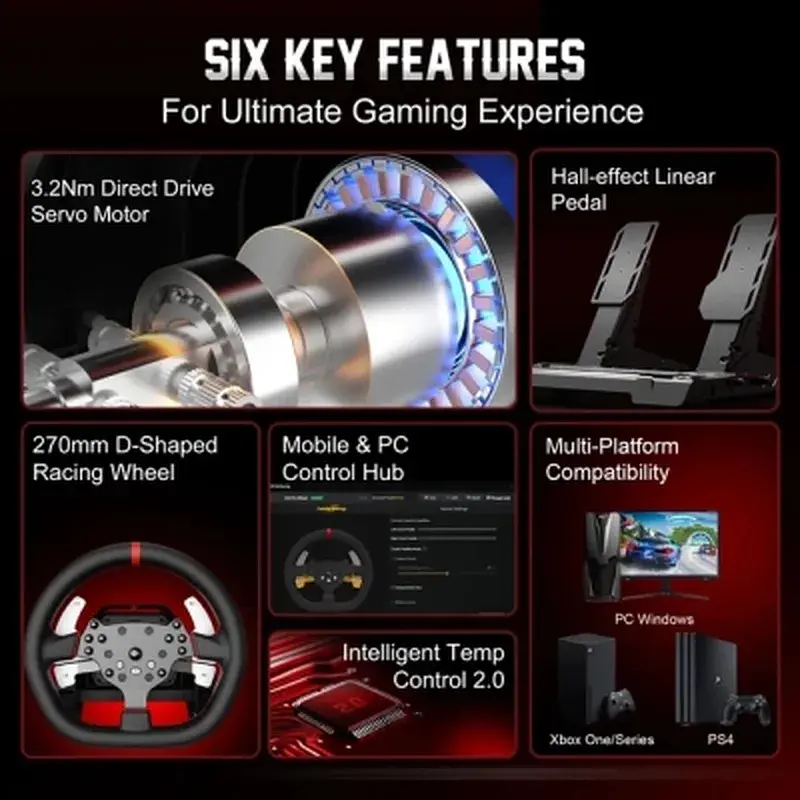 Кермо PXN V10 Ultra Bundle for PS4/XBOX/Xbox Series X|S/PC (PXN-V10 Ultra EU) - фото 5