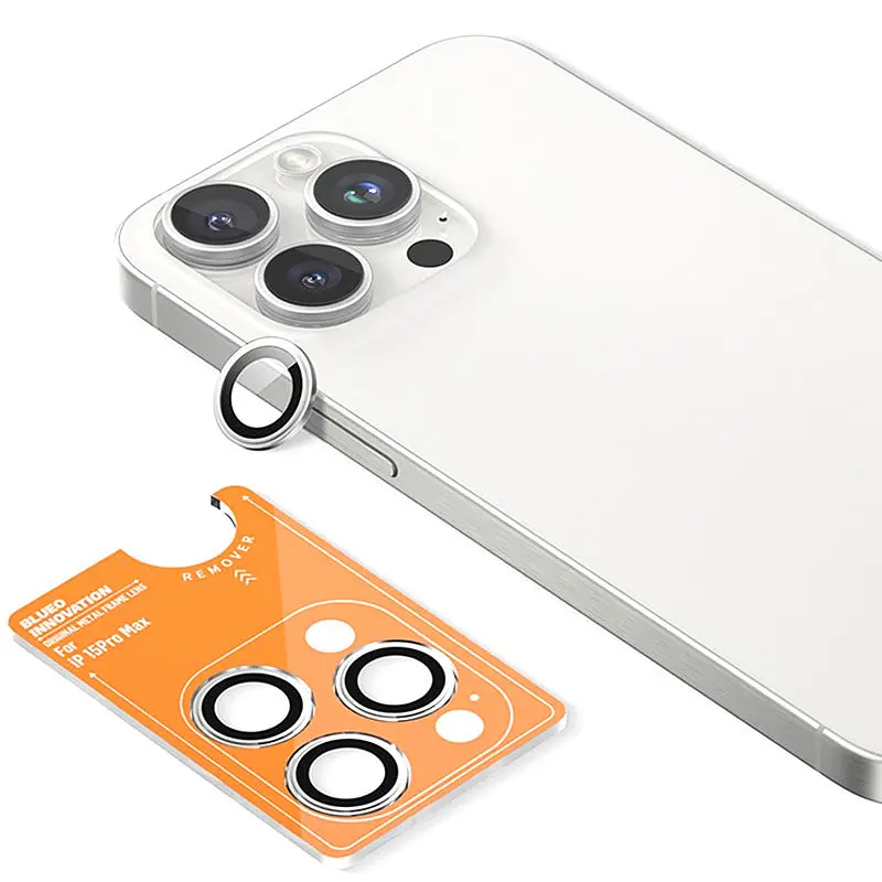 Захисне скло Metal на камеру для Apple iPhone 16 Pro Blueo teh0031406 - фото 2