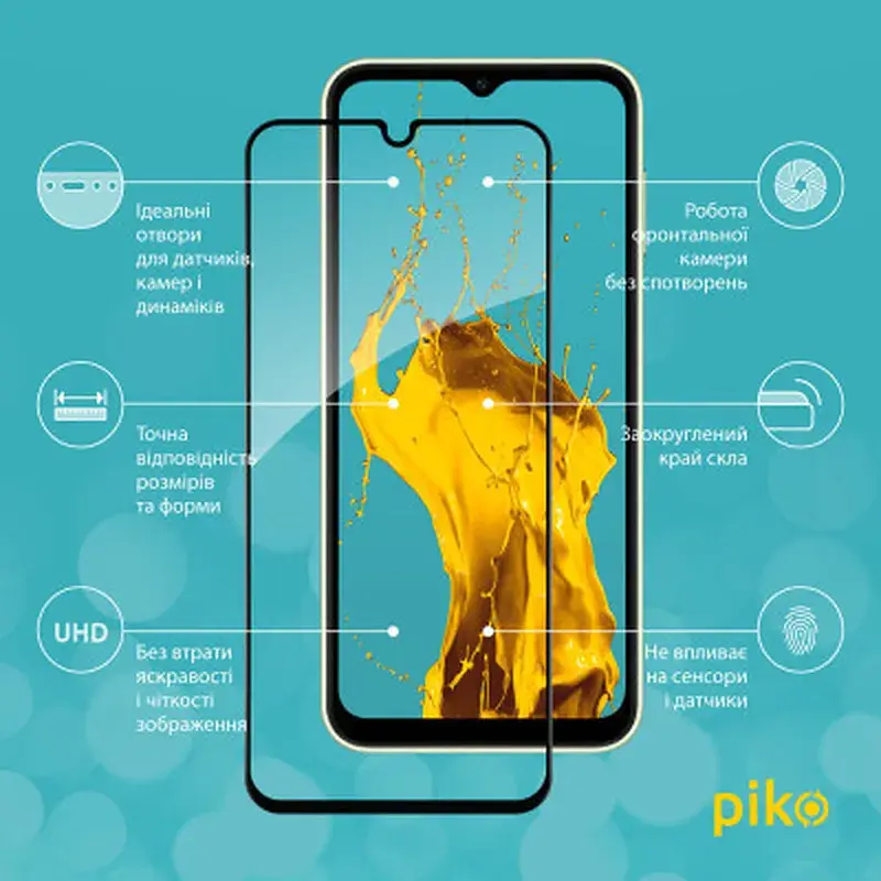 Скло захисне Piko Full Glue Samsung A14 (1283126559785) - фото 3