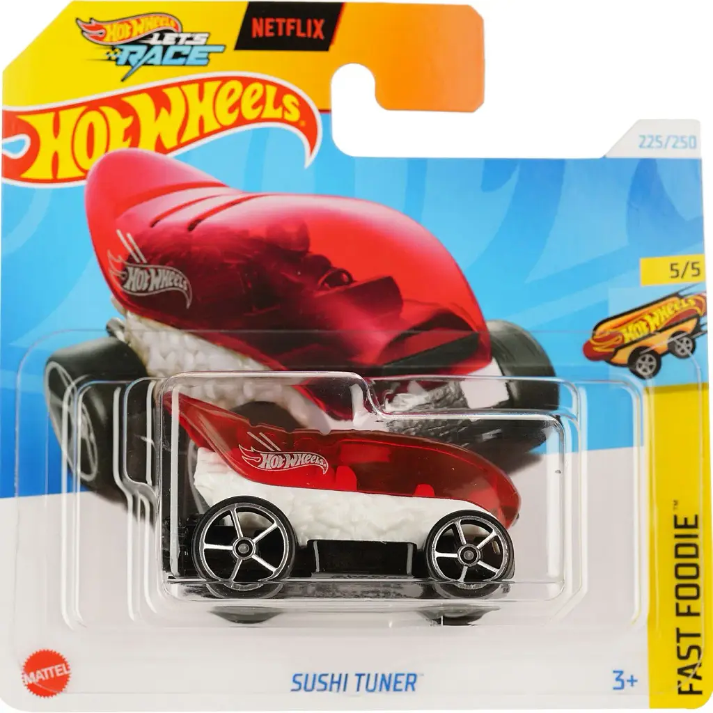 Набір: Базова машинка Hot Wheels HW Xtreme Sports Surfin School Bus червоний з жовтим (5785) + Базова машинка Hot Wheels Fast Foodie Sushi Tuner червона з білим (5785) - фото 3