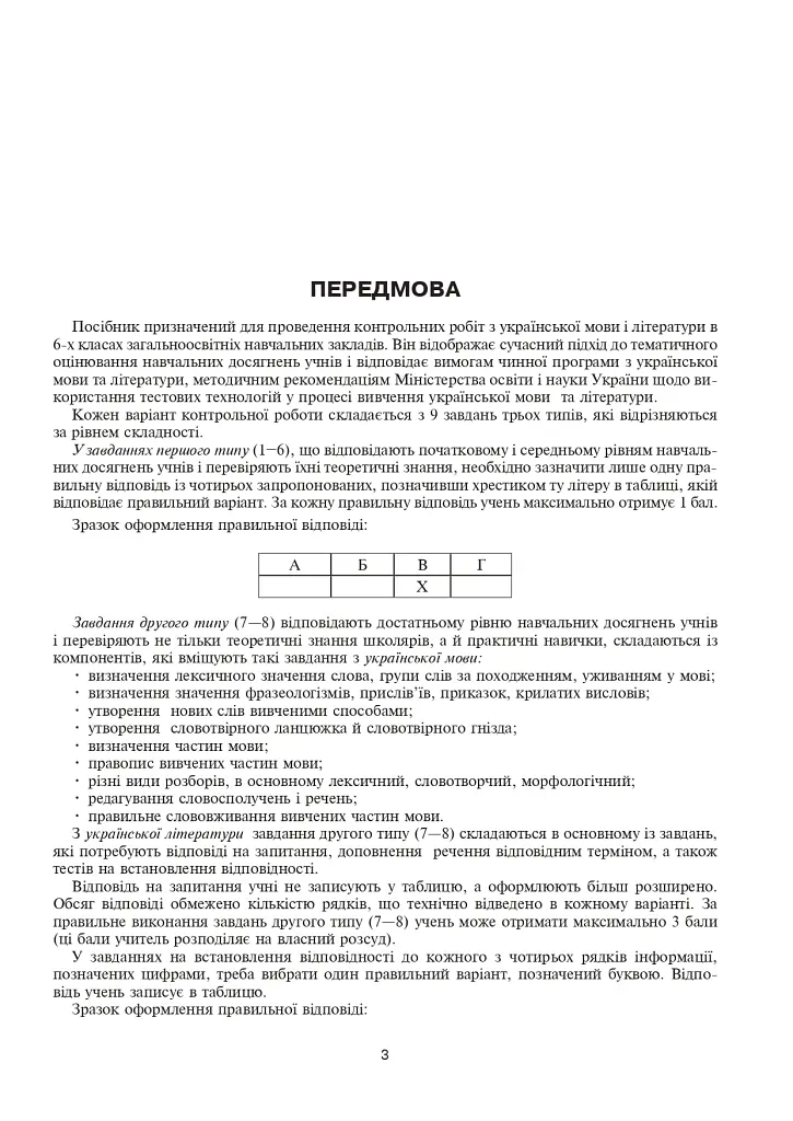 Українська мова та література. Контрольні роботи для перевірки знань. 6 клас - Віра Когут - фото 2