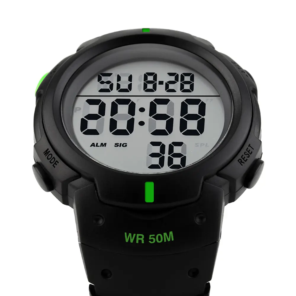 Чоловічий наручний годинник 1068GN Black-Green Skmei acs0030864 - фото 4