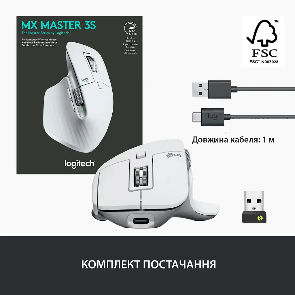 Мишка комп'ютерна Logitech MX Master 3S Pale Grey (910-006560, 910-006562, 910-006566) - фото 10