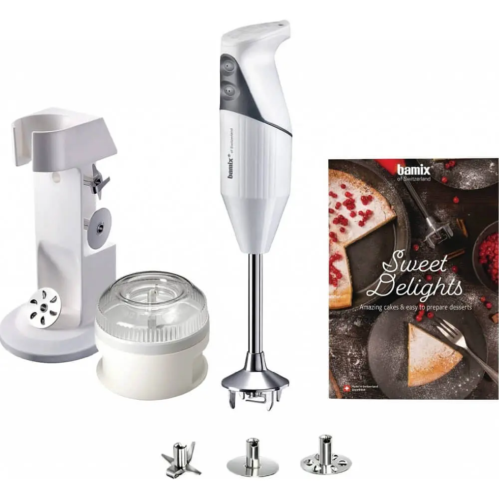 Блендер Bamix Sweet Delights білий М200 (3 насадки, D-ручка) 1002.201 - фото 2