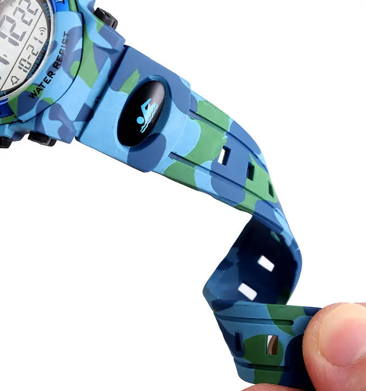 Дитячий наручний годинникSkmei 1547 Camouflage Light Blue, 1547CMLTBU (17147) - фото 4