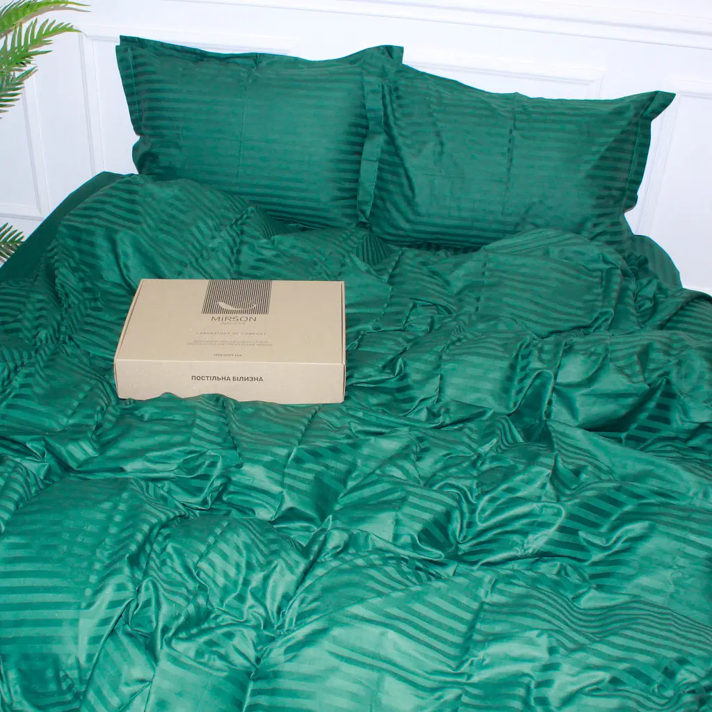 Постільна білизна MirSon Satin 30-0017Green 160х220 Сімейний (2200005254127) - фото 9